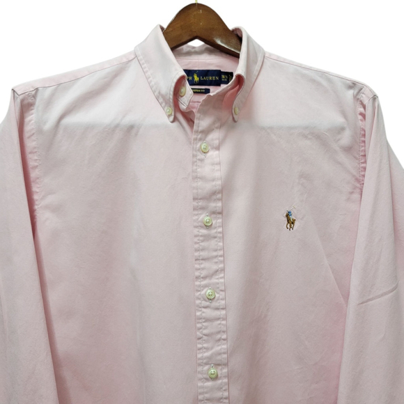 Ralph Lauren Custom Fit Pink Shirt 16.5 34/35 Pre-owned Condition - Picture 3 of 5